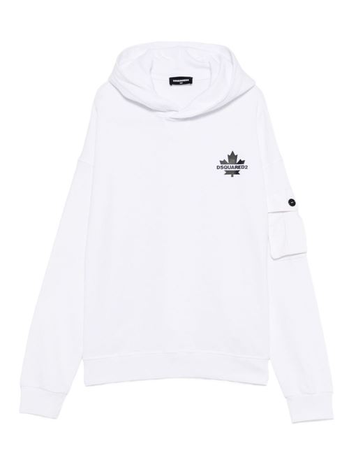 Felpa unisex bambino Dsquared2 bianca Dsquared Kids | DQ2735D0AC6DQ100